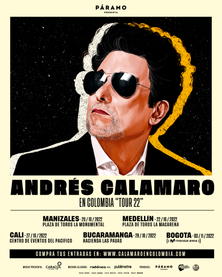 ¡Para que se agende! Andrés Calamaro anuncia gira por Colombia