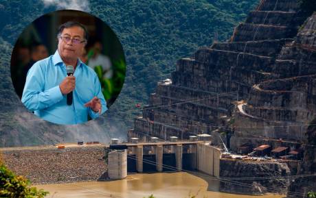 El presidente Gustavo Petro dijo que el proyecto solo puede entrar en operación luego de evacuar la población aguas abajo que esté en riesgo. FOTO: Camilo Suárez