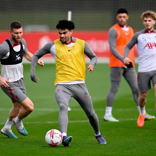 Luis Díaz, feliz de estar de vuelta en los entrenamientos con sus compañeros. FOTO TWITTER DÍAZ