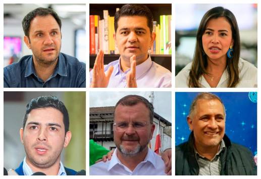 Juan David Valderrama, Rodolfo Correa, María Paulina Aguinaga, Esteban Restrepo, Jorge Rivas y Rubén Darío Quintero. FOTOS EL COLOMBIANO y Cortesía