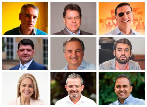 De arriba a abajo, de izquierda a derecha: Andrés Julián Rendón, Eugenio Prieto, Mauricio Tobón, Juan Diego Gómez, Carlos Cuartas, Daniel Duque, Rosa Acevedo, Jhon Jairo Chica y León Mario Bedoya. FOTOS EL COLOMBIANO y Cortesía