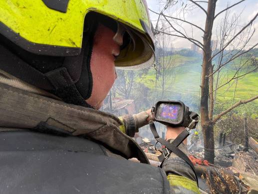 Al lugar del desastre volvieron expertos para detallar las causas del incendio. Foto: Cortesía DAGRD.