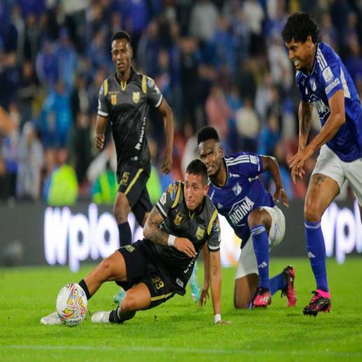 Millonarios y Águilas Doradas empataron 2-2 en el encuentro disputado en El Campín. FOTO DIMAYOR