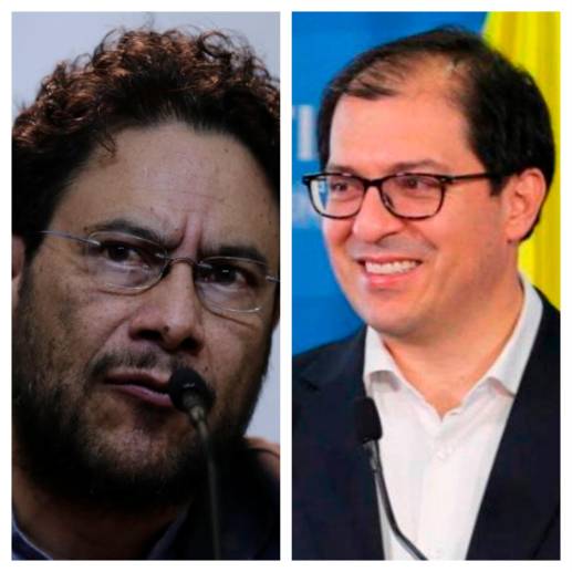 El senador Iván Cepeda y el fiscal general Francisco Barbosa. FOTO COLPRENSA