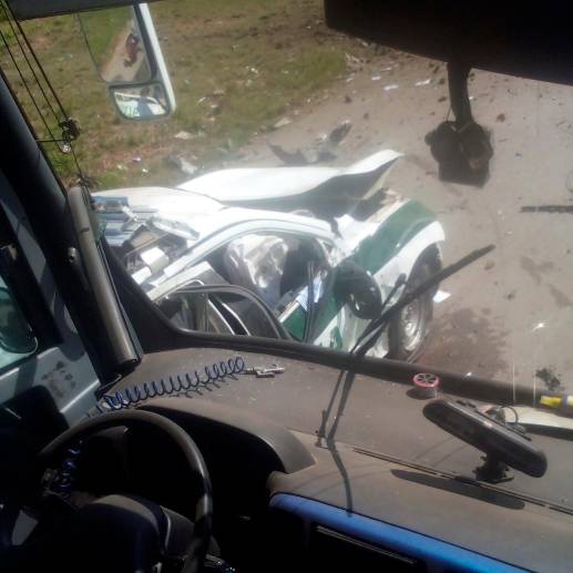 Así habría quedado la patrulla que fue atacada en inmediaciones a Tibú. FOTO: CORTESÍA