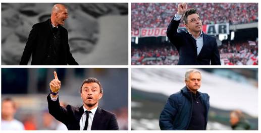 Ellos son candidatos para dirigir al PSG. FOTOS AFP