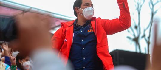Andrés Arauz obtuvo la mayoría de votos el pasado domingo, pero no los suficientes para evitar la segunda vuelta. FOTO Getty