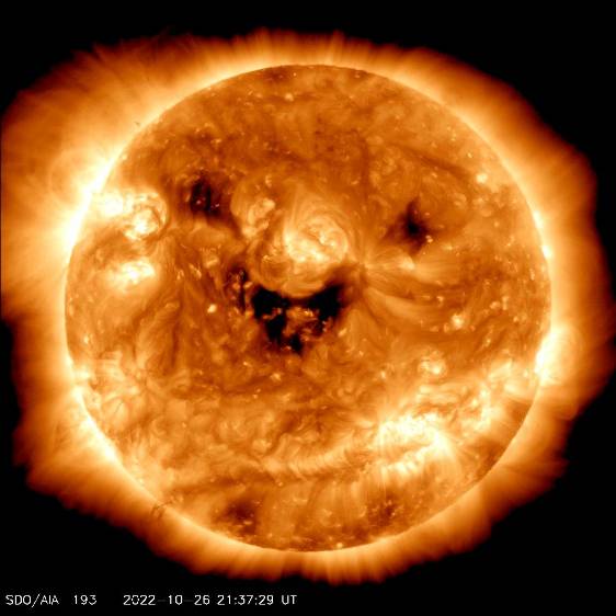Con una sonrisa radiante apareció el Sol en una imagen de la Nasa
