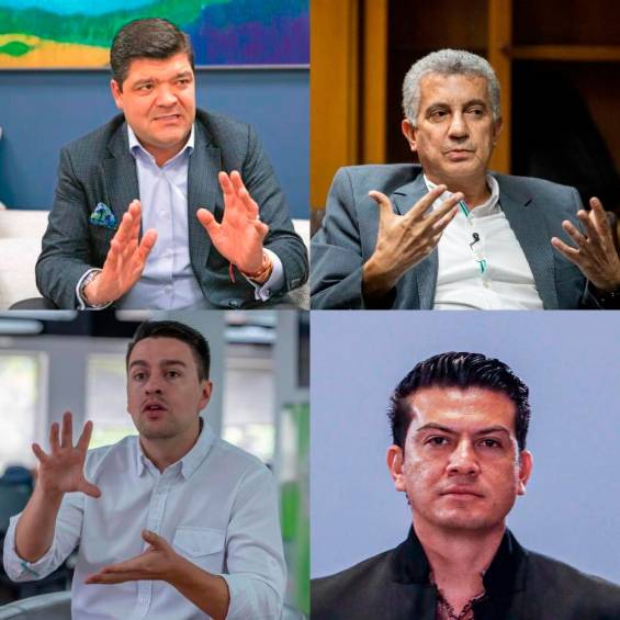 Arriba Juan Diego Gómez y Luis Bernardo Vélez. Abajo Sergio López y Luis Carlos Hernández. FOTO: EL COLOMBIANO
