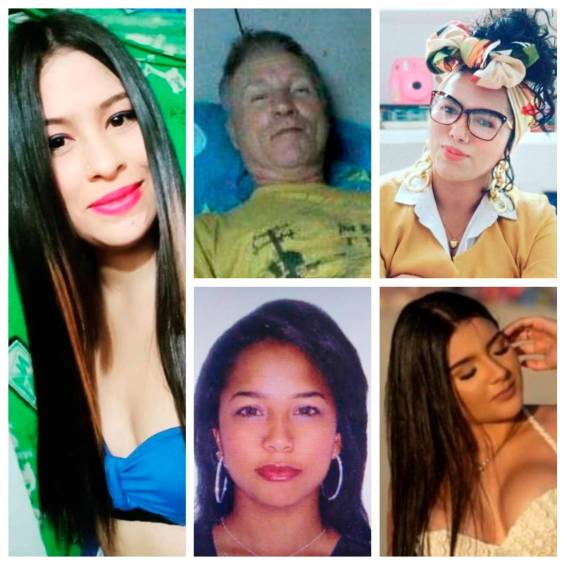 Gina Paola Bocanegra Hernández, la Gata Sierra Soto (mujer trans), Erika Jesenia Cuadros López, Melisa Toro y Mariana Rueda. FOTOS Cortesía