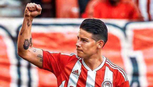 James Rodríguez es de nuevo baja para Olympiacos, aunque el club no ha oficializado el tiempo en que estará por fuera de las canchas. FOTO EFE