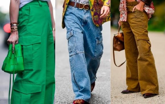 El pantalón cargo se caracteriza por ser de silueta ancha y bota recta. FOTOS Getty 