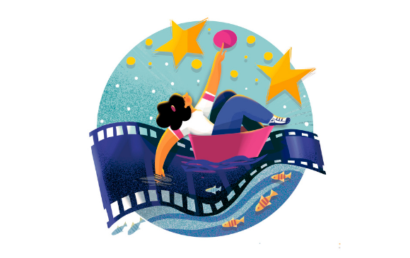 Será un buen plan para 2022 ir a cine con estas producciones que vienen. Ilustración Elena Ospina
