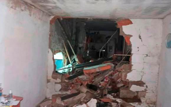 La explosión en Pedregal dejó siete personas heridas. FOTO Cortesía DAGRD