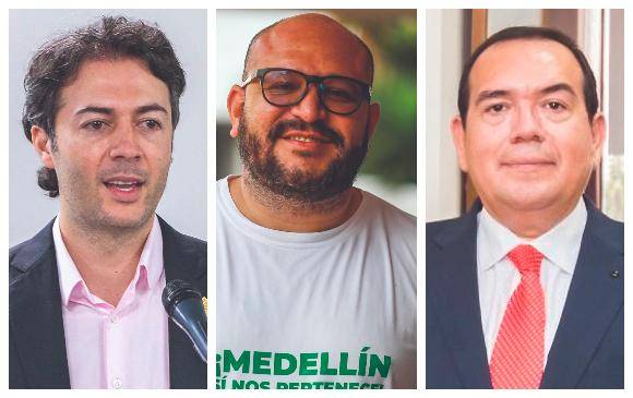 Alcalde Daniel Quintero, Andrés Rodríguez y el magistrado César Augusto Abreo. FOTOS Cortesía y EL COLOMBIANO