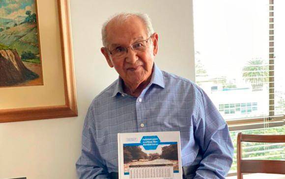 Lucio Chiquito Caicedo, ingeniero civil y socio fundador de EPM, que cumplió 106 años. FOTO Cortesía