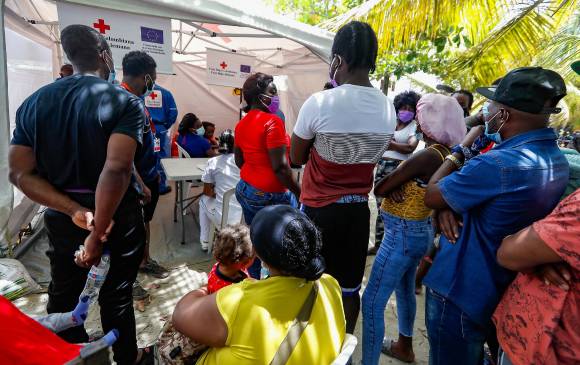 La mayoría de migrantes que se concentró en Necoclí en los últimos meses eran ciudadanos haitianos. FOTO MANUEL SALDARRIAGA