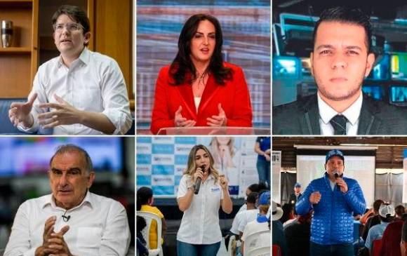 Miguel Uribe Turbay, Maria Fernanda Cabal, Jonathan Ferney Pulido, Humberto de la Calle, Nadia Blel y Carlos Andrés Trujillo fueron los candidatos más votados al Senado. FOTO: El Colombiano / Colprensa / Twitter