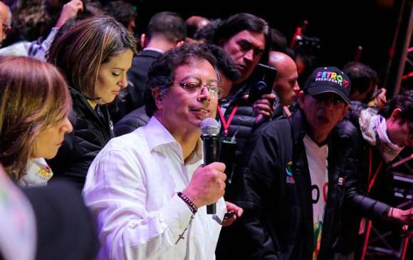 Gustavo Petro durante la campaña a la presidente de la República en 2018. FOTO COLPRENSA