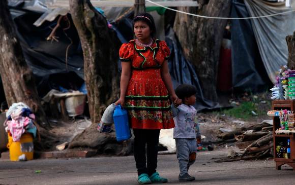 En el Parque Nacional hay más de 1.350 indígenas que se establecieron allí hace casi cinco meses. FOTO Colprensa