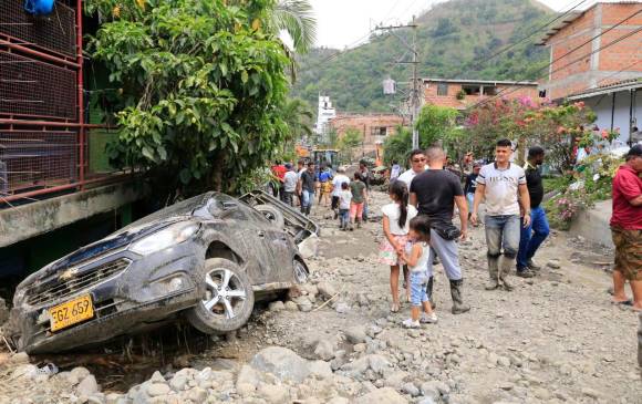 Dabeiba ha sido uno de los municipios más golpeados por las lluvias, recientemente, se desbordó la quebrada Desmotadora. FOTO; DAGRAN.