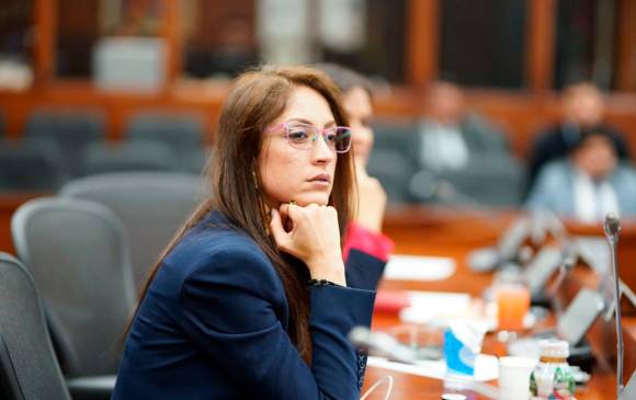 La presidenta de la Cámara, Jennifer Arias, habría cometido plagios en su tesis de maestría. FOTO Colprensa