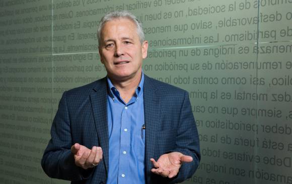 Carlos Mario Giraldo, presidente del Éxito, destacó que en medio de un escenario difícil para la industria y el comercio, el resultado de la empresa en el primer trimestre alcanzó mejoras operacionales. FOTO Edwin Bustamante
