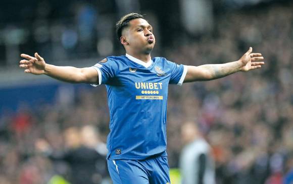 Alfredo Morelos se convirtió de paso en el suramericano con más goles en la historia de la Liga de Europa. FOTO Getty