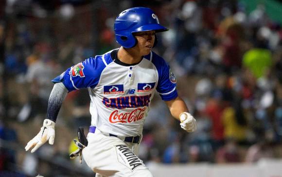 En acción el taiwanés Tsung-Che Cheng quien milita en los Caimanes de Barranquilla. FOTO EFE 