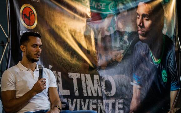 Helio Hermito Neto, exjugador de Chapecoense, estuvo ayer en Medellín. FOTO Julio César Herrera