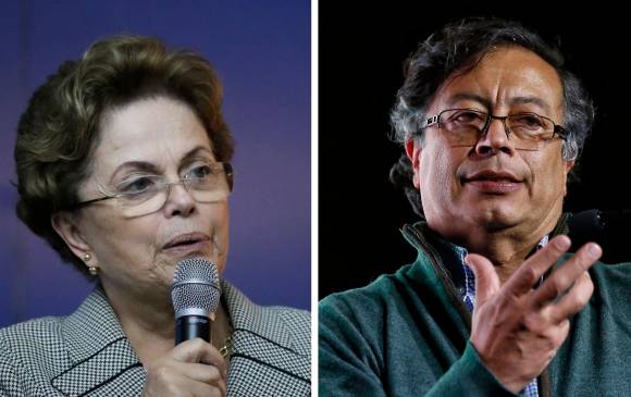 La expresidenta de Brasil, Dilma Rousseff, anunció su apoyo al precandidato presidencial Gustavo Petro. FOTO COLPRENSA