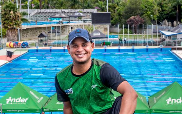 Jerry Jaramillo Ríos, entrenador de la Selección Antioquia de clavados. FOTO Juan Antonio Sánchez 