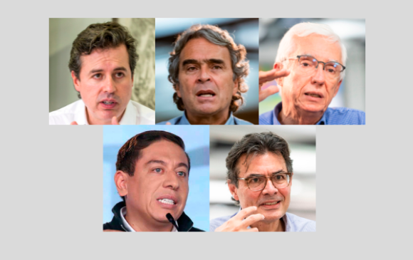 Los cinco integrantes de la Coalición Centro Esperanza. FOTO ARCHIVO Y COLPRENSA
