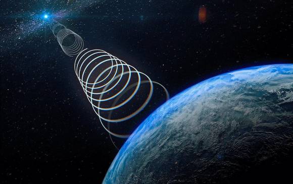 Interpretación de artista de las señalas del mes pasado. Foto: Centro de Astronomía de la Universidad de Sydney.
