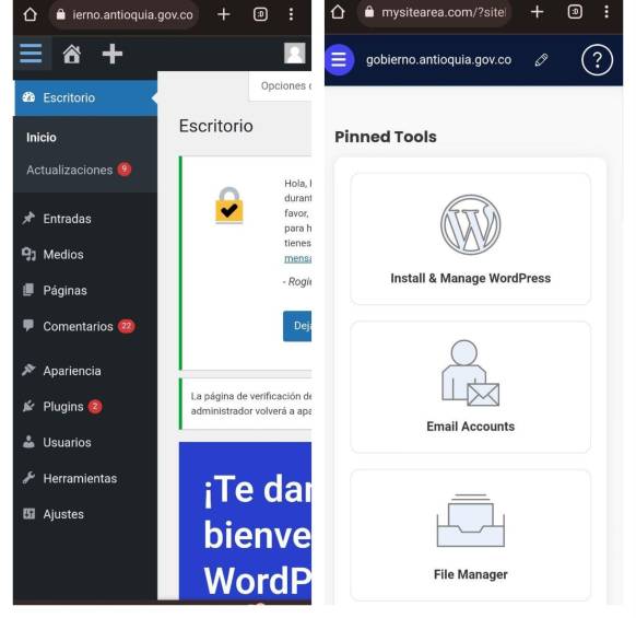 Así luce el WordPress de la página web de la Gobernación de Antioquia, lugar al que se supone que sólo accede el administrador y proveedor del sitio qeb, pero que Org0n logró acceder por medio de algún error que hay en su código. Foto: captura de pantalla.
