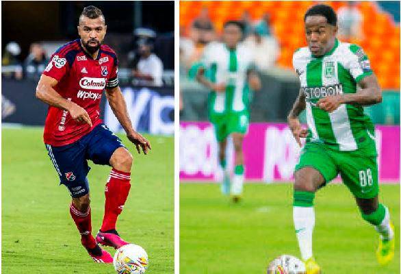 Andrés Cadavid es referente de la zaga roja y debe liderar la mejoría defensiva del equipo, mientras que Dorlan Pabón tendrá que hacer lo mismo en el ataque verdolaga. FOTOs Esneyder gutiérrez