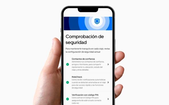 La función Comprobación de Seguridad llega a la plataforma Uber. FOTO Cortesía Uber