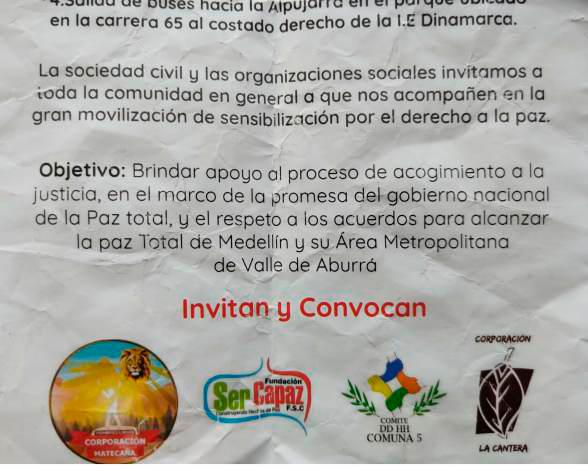 En Medellín marcharon por la paz y en los barrios populares cerraron el comercio