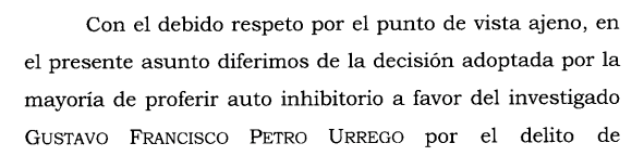 Hubo pelea interna en la Corte por el archivo de caso contra Gustavo Petro