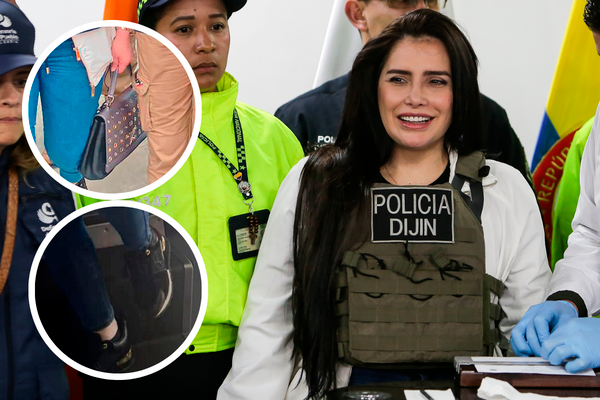 Merlano arribó al país portando lujosos objetos. Sus zapatos, de marca Louis Vuitton, están avaluados en más de $4 millones. Su bolso –de la misma marca– cuesta $9 millones. FOTO Colprensa/Archivo particular