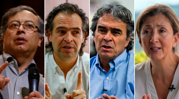 Los candidatos presidenciales Gustavo Petro, Federico Gutiérrez, Sergio Fajardo e Íngrid Betancourt participarán en #ElDebateDeLasRegiones este jueves en EL COLOMBIANO. COLPRENSA Y ARCHIVO.