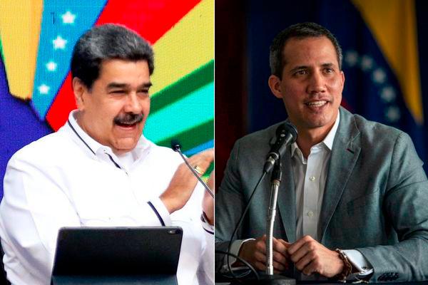 El líder del régimen de Venezuela, Nicolás Maduro, y el opositor Juan Guaidó. FOTOS: Twitter @NicolasMaduro y @jguaido