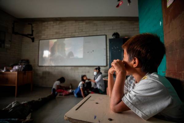 Unos 100 estudiantes de los 360 de la institución no han vuelto a clase. Foto: Camilo Suárez Echeverry