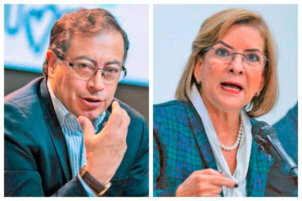 Presidente Gustavo Petro y la procuradora general Margarita Cabello. FOTO: COLPRENSA