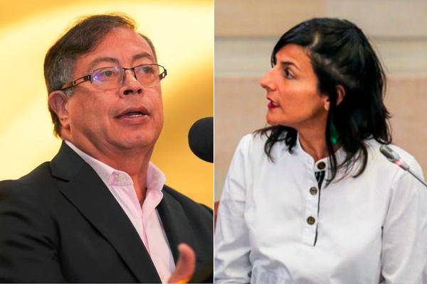 Gustavo Petro e Irene Vélez. FOTOS: CORTESÍA PRESIDENCIA Y COLPRENSA