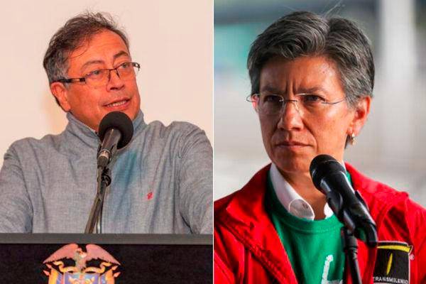 El presidente, Gustavo Petro, se reunirá este lunes con la alcaldesa de Bogotá, Claudia López. FOTOS: Cortesía y Colprensa