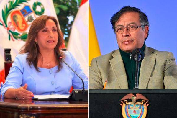 La presidenta de Perú, Dina Boluarte, le solicitó a su homólogo colombiano, Gustavo Petro que se dedique a gobernar en su país. FOTO: @presidenciaperu y Cortesía Presidencia