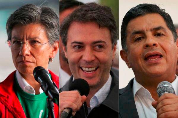 Alcaldes Claudia López, Daniel Quintero y Jorge Iván Ospina. FOTOS: COLPRENSA