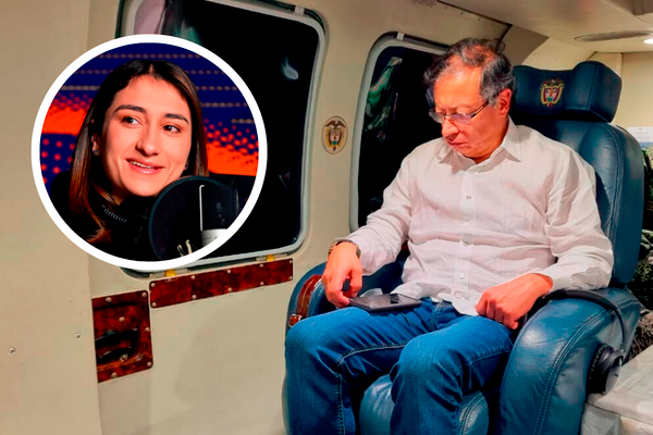 La jefa de gabinete, Laura Sabia, y el presidente Gustavo Petro. FOTO: CORTESÍA