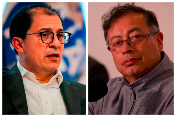 El presidente Gustavo Petro y el fiscal Francisco Barbosa. FOTO: COLPRENSA